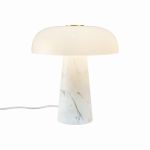 DFTP by Nordlux Table Lamp Glossy Marble and Glass White | 220mm - Suitable for 1x  E14
