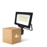 Multipack 4x Noxion LED Floodlight Beamy G3 50W 5500lm 110D - 840 Cool White | IP44 - Motion and Light Sensor - Symmetrical