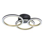 Eglo Ceiling Light Calliera Steel Black, Brass 20W 2500lm - 830 Warm White | Dimmable