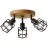 Brilliant Gwen Ceiling Light Metal Wood Black | 350mm - Suitable for 3x E14