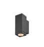 SLV Theo Pro S Up/Down Wall Light Aluminium Anthracite 12W 1400lm - 827 Extra Warm White | Outdoor - IP65