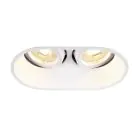 SLV Horn Double Spot Aluminium White | Suitable for 2x GU10 