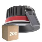 Multipack 20x Ledvance LED  SPOT FIRE RATED Aluminium  8W 640lm 36D - 927 Extra Warm White | Cutout 68mm - IP65 - Best Colour Rendering -  Dimmable