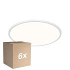 Multipack 6x Nordlux LED Ceiling Light Oja 42 White 24W 2200lm - 830-840 CCT | IP54 - Dimmable