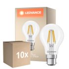 Multipack 10x Ledvance Classic LED B22 Pear Filament Clear 3.4W 470lm - 827 Extra Warm White | Replaces 40W