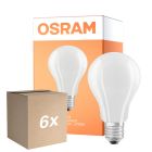 Multipack 6x Osram LED Lamps E27 Pear Filament Frosted 11.6W 2452lm - 827 Extra Warm White | Replaces 150W